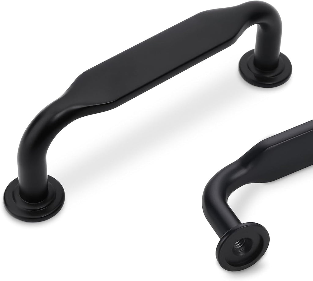 3 Inch Matte Black Cabinet Pulls 10 Pack