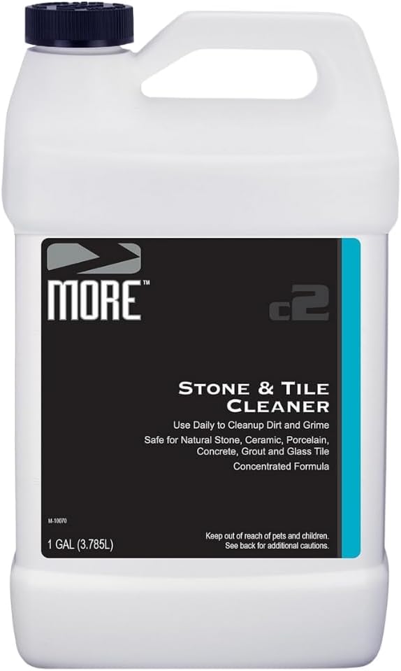 MORE - Stone & Tile Cleaner - Grout & Floor Cleaner for Natural Stone, Marble, Concrete, Ceramic, & Porcelain - Water-Based Grout Cleaner for Tile Floors - Concentrated Formula - pH Neutral - 32oz