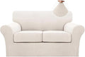 Turquoize 3 Piece Sofa Covers for 2 Cushion Couch Loveseat Slipcover Soft Couch by Turquoize