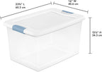 Sterilite Latching Box with Lids for Home and Office, 64 Quart, 4-Pack