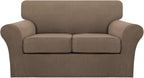 Turquoize 3 Piece Sofa Covers for 2 Cushion Couch Sofa Slipcover Soft Couch by Turquoize