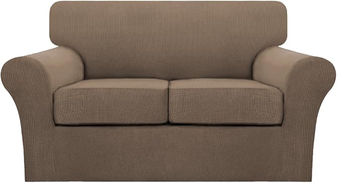 Turquoize 3 Piece Sofa Covers for 2 Cushion Couch Sofa Slipcover Soft Couch by Turquoize