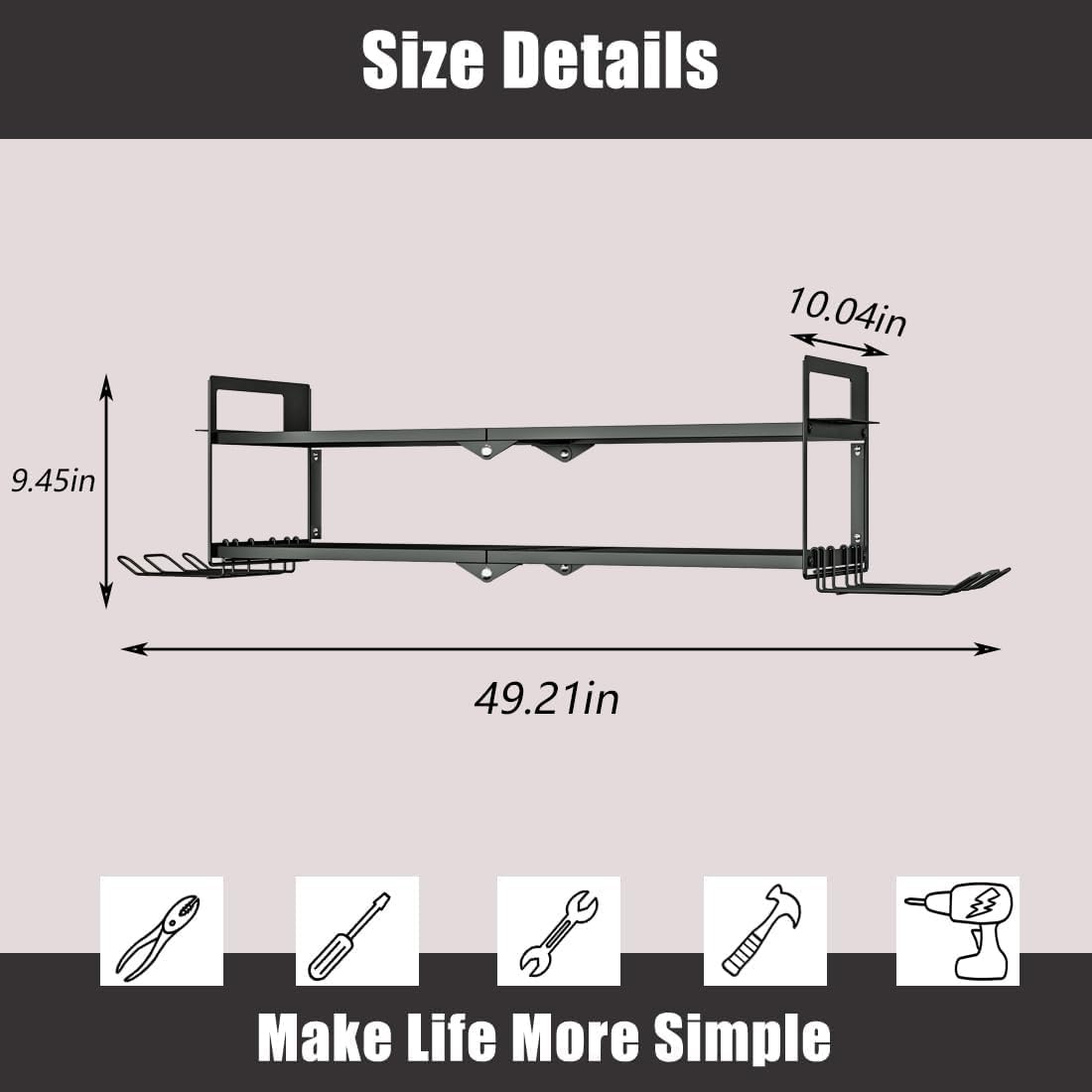 AZERPIAN Power Tool Organizer Heavy Duty Wall Mount Drill Tools Holder