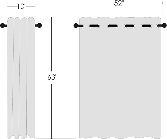 NICETOWN Greyish White Room Darkening Curtain Panels - Image 7