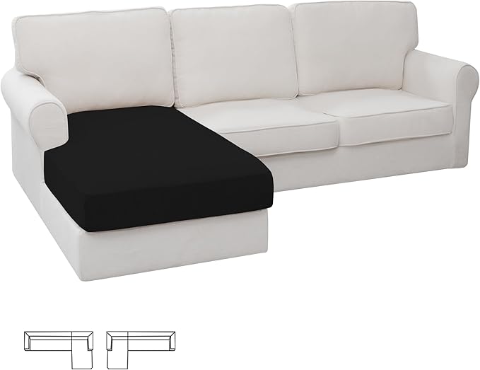 Easy-Going Stretch Sectional Couch Covers 1 Piece Chaise Lounge Slipcover L by Easy-Going