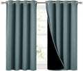 NICETOWN Aqua 100% Blackout Curtains 45 inches Long, 2 Thick Layers Completely by NICETOWN