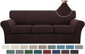 Turquoize 4 Piece Sofa Covers For 3 Cushion Couch Sofa Slipcover Soft Couch by Turquoize