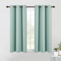 NICETOWN Aqua Blue Kitchen Blackout Short Curtain Panels by NICETOWN