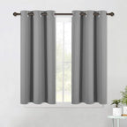 NICETOWN Silver Grey Small Window Blackout Curtain Panels by NICETOWN