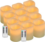 antizer Flameless Candles 9 Pack Outdoor Battery Candles with Remote Timer