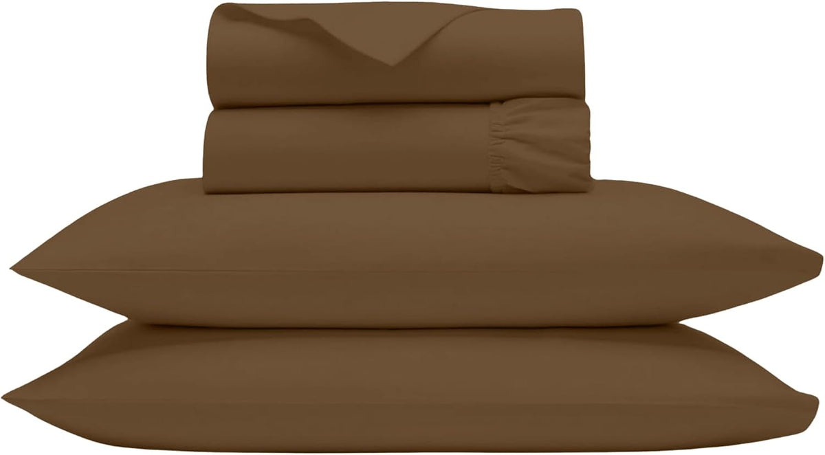 1000 Series High Thread Count Luxury Full Sheets -Taupe Cooling Sheet