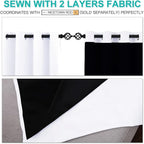 NICETOWN 100% Blackout Curtains 54 inches Long, Double-Deck Completely Blackout - Image 6