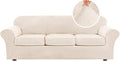 H.VERSAILTEX High Stretch Sofa Slipcover 4 Piece Cover Velvet Furniture by HVERSAILTEX