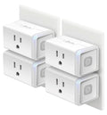 Kasa Smart Plug HS103P4, Smart Wi-Fi Outlet, Touch Actuator, Works with Alexa, Echo, Google Home, No Hub Required, 15 Amp, UL Certified, 4-Pack, White