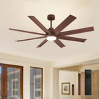 Farmhouse Ceiling Fan with Remote: Large Ceiling Fans 8 Blades 5-Speed Reversible DC Motor -60 Inch Ceiling Fans with Light for Big Indoor Outdoor Covered Patio