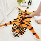 Tiger Print Rug Animal Printed Small Area Rugs Faux Cowhide Skin Leather - Image 4