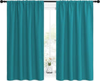 NICETOWN Peacock Blue Blackout Curtains Panels - Image 2
