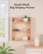 10"x 12" Small Trinket Display Shelf, Natural Unfinished
