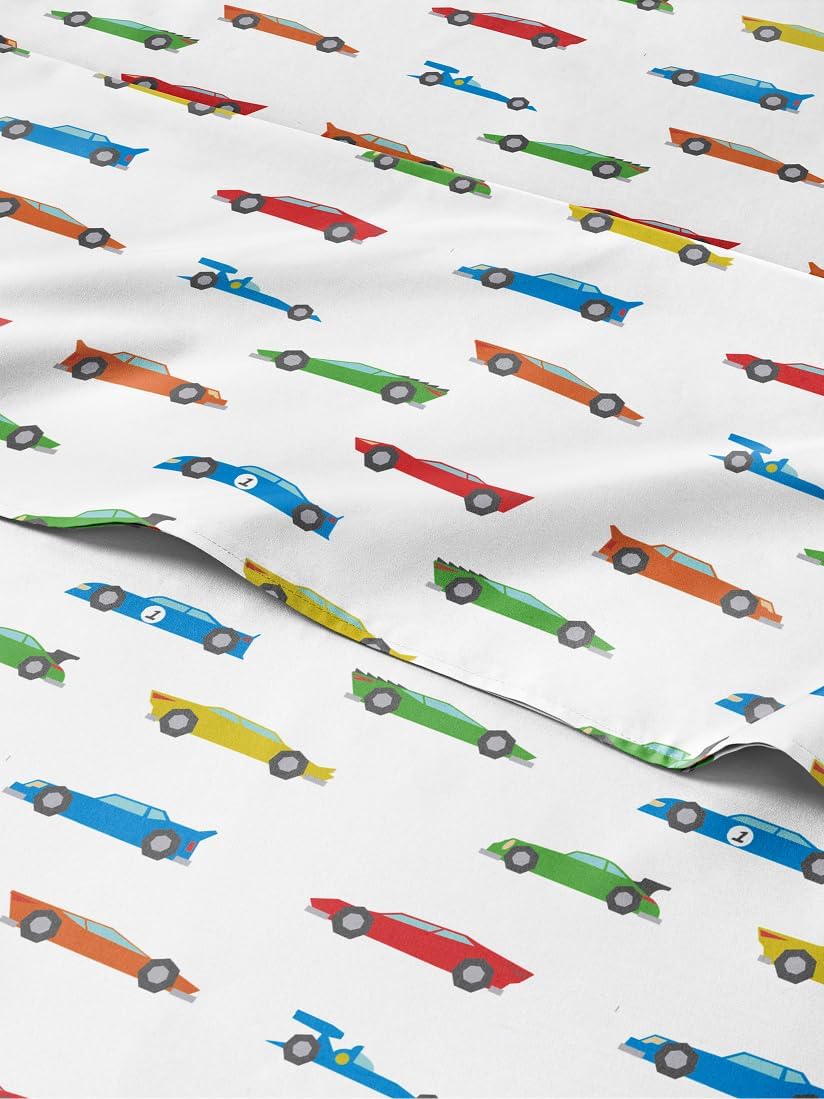 Kids Twin Size Rainbow Sky Bed Sheets - 3 Piece Kids Rainbow Sky Sheet Set