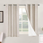 H.VERSAILTEX Primitive Linen Curtains 100% Blackout Curtain Drapes Burlap by HVERSAILTEX