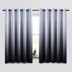 SimpleHome Gradient Color Ombre Room Darkening Curtains Blackout Black Thermal by SimpleHome