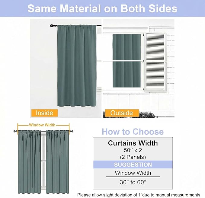 Simplebrand Ava Dark Green Blackout Curtains - Image 9