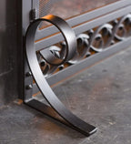 Plow & Hearth Scrollwork, 37" W X 30" H, Metal Fireplace Screen with Magnetic Hinged Doors, Spark Guard Cover, Stand Alone Wrought Iron Panel Fire Place Cover