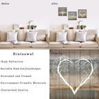 Biuteawal 3 Pieces Abstract Tree Wall Art Rustic Forest Landscape Picture Prints Teal and Brown Painting Vintage Artwork Home Farmhouse Bathroom Bedroom Decor Stretched and Framed Ready to Hang