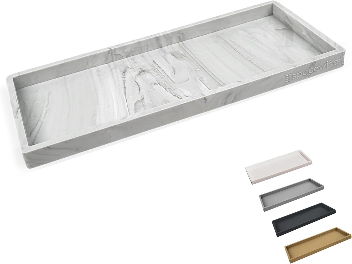 Silicone Countertop & Vanity Tray – 11.7” Bathroom Counter Tray