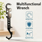 Heavy Duty Multipurpose Wrench with Cotton Work Gloves | Universal Spanner for Auto, Plumbing & Home DIY Repairs