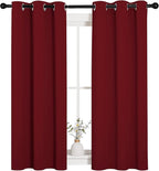 NICETOWN Christmas Burgundy Bedroom Curtains Blackout Draperies, Decorations by NICETOWN
