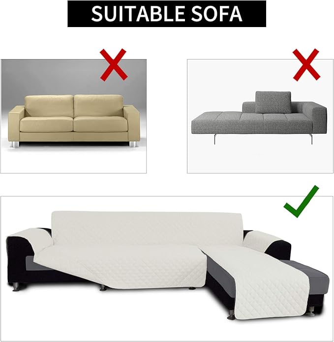 Easy-Going Sofa Slipcover L Shape Sofa Cover Sectional Couch Cover Chaise - Image 3