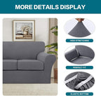 Turquoize 3 Piece Sofa Covers for 2 Cushion Couch Sofa Slipcover Soft Couch - Image 4