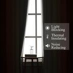 Estelar Textiler Burnt Orange and Greyish White Ombre Blackout Curtains & Drapes - Image 3