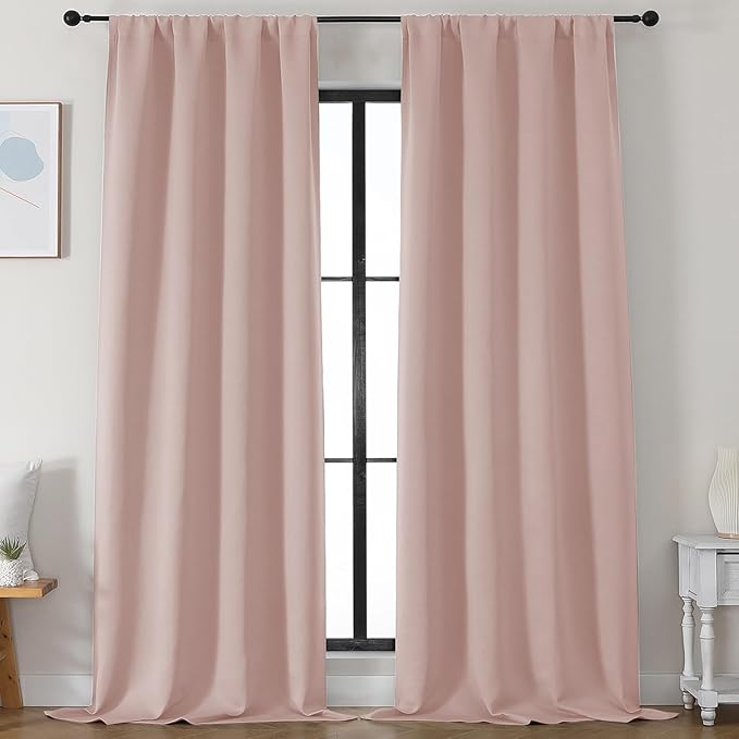 Simplebrand Ava Blush Blackout Curtains by Simplebrand
