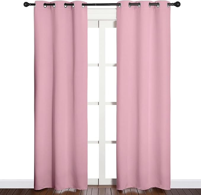 NICETOWN Window Curtain Panels, Thermal Insulated Solid Grommet Blackout - Image 2