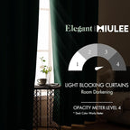 MIULEE Christmas Dark Green Blackout Curtains - Image 2
