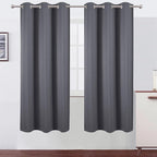LEMOMO Grey Blackout Curtains 42 x 72 Inch Length/Set of 2 Curtain by Lemomo