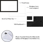 5x7 Double Picture Frame Collage 2 Openings Wooden, Black Frame