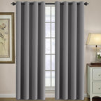 H.VERSAILTEX Premium Blackout Bedroom Curtains 84 Inches Long Gray Curtain by HVERSAILTEX