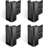 GreaTalent 3Pack Home Security Door Reinforcement Lock Childproof, Add High Security to Home Prevent Unauthorized Entry, Aluminum Construction Finish Black