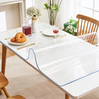 28x60 inch Clear Plastic Dining Room Table Protector PVC Table Cover Mat Desk Pad Mat Rectangular Plastic Outdoor Table Top Protector PVC Table Pad for Coffee Table Kitchen Countertop Bench Entryway