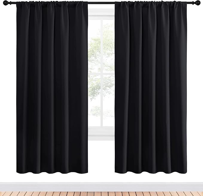 NICETOWN Black Blackout Curtain Blinds - Image 2