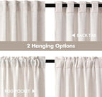 MIULEE Farmhouse Kitchen Curtains 30 Inch Length 2 Panels, Soft Thick Linen - Image 5