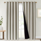 NICETOWN 100% Blackout Window Curtain Panels, Cold and Full Light Blocking by NICETOWN