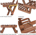 Ufine Wood Plant Stand Triangular Multi-Tier Plant Display Shelf