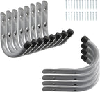 Garage Hooks, 4 Inch Heavy Duty Steel J Hooks for Wall, 12 Pack, Gray