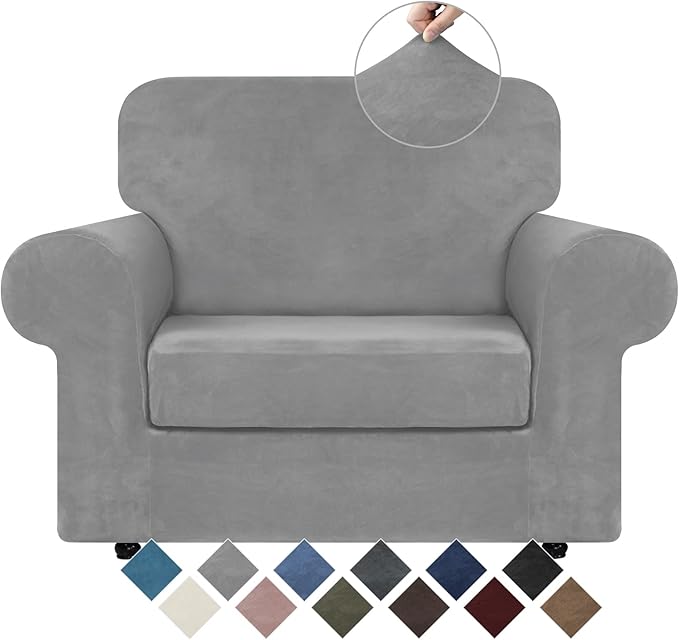WEERRW Velvet Stretch Chair Sofa Slipcover by WEERRW