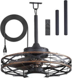 20" Gazebo Fans Outdoor Hanging, Caged Ceiling Fan with Light and Remote