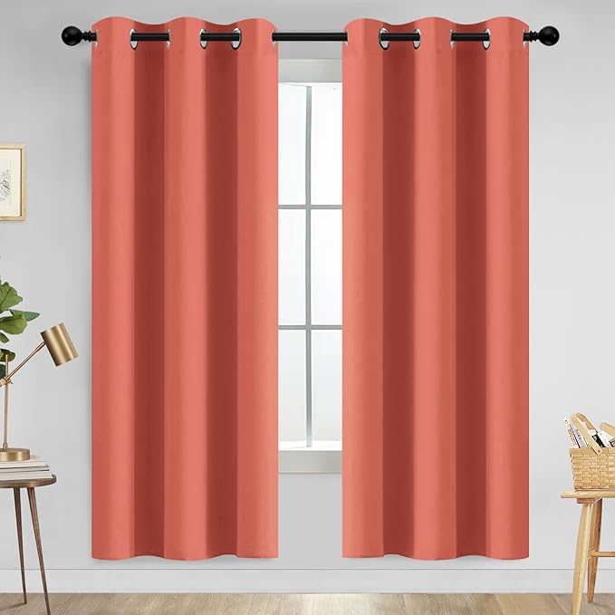 Yakamok Thermal Curtains Blackout Curtain Panels, Room Darkening Solid Grommet by Yakamok